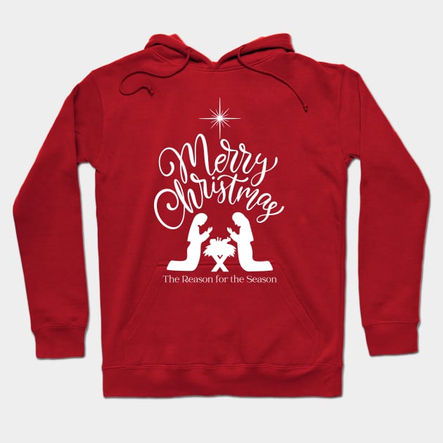 Merry Christmas The Reason for the Season Hoodie by Jedidiah Sousa